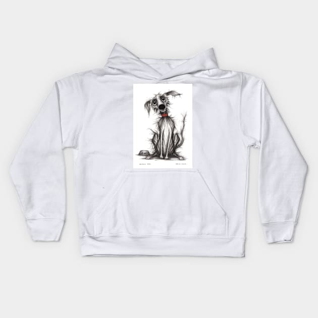 Skinny dog Kids Hoodie by Keith Mills